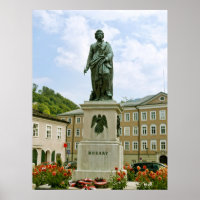 Mozart Monument in Salzburg, Austria