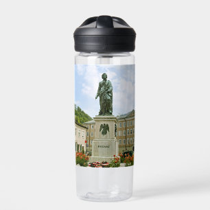 Mozart Monument in Salzburg, Austria Water Bottle