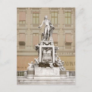 Mozart Monument in Vienna Postcard