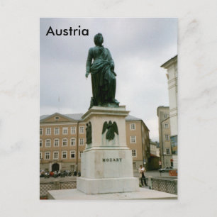 Mozart Monument, Mozartplatz, Salzburg, Austria Postcard