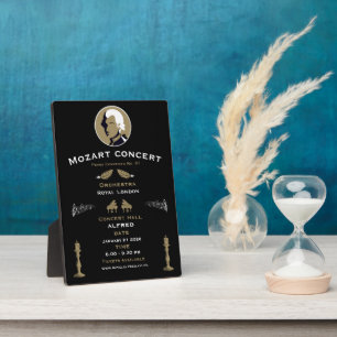 Mozart Music Concert Plaque
