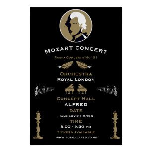 Mozart Music Concert Poster