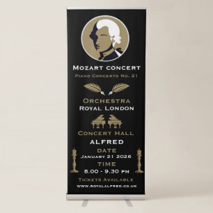 Mozart Music Concert Retractable Banner