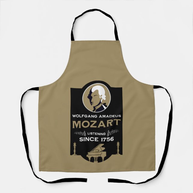 Mozart Music Lover Gift Apron (Front)