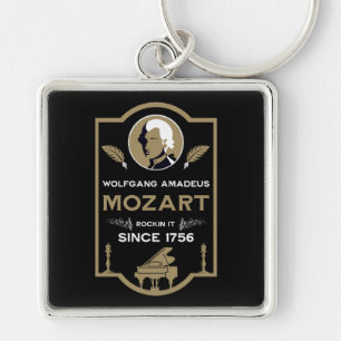 Mozart Music Lover Gift Key Ring