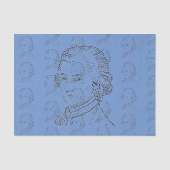 Mozart, music teacher, music student, music gift tissue paper (Front)