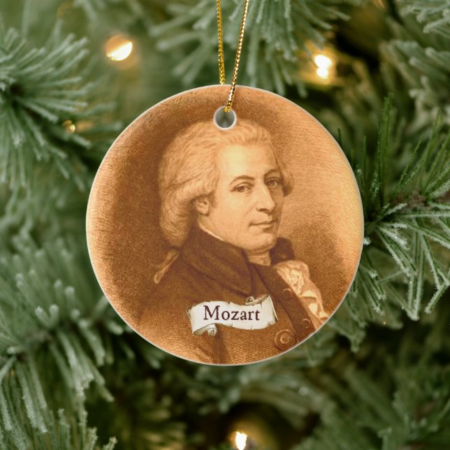 Mozart Ornament Personalised Vintage Art Ornament (Tree)