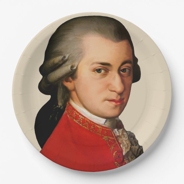 Mozart Paper Plate (Front)