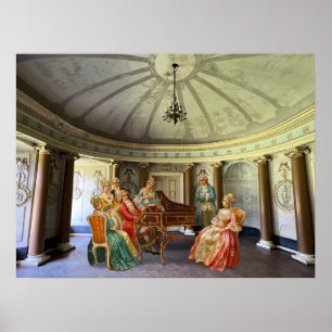Mozart Playing Harpsichord Poster