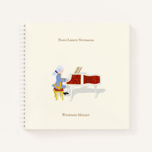 Mozart Playing Piano Musician's Personalised Notebook