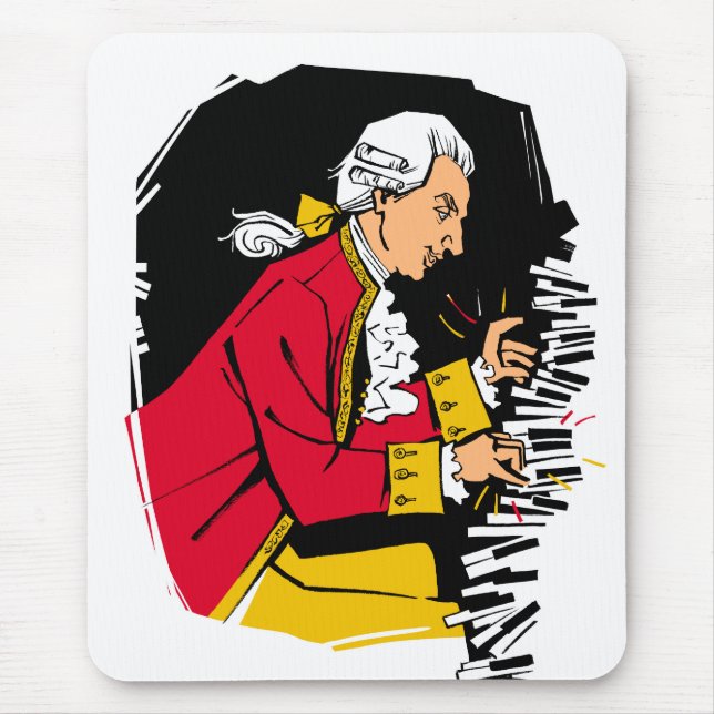 Mozart plays piano mouse mat (Front)