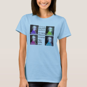 mozart pop art ladies t-shirt