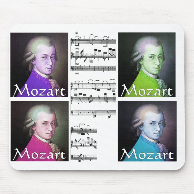 mozart pop art mouspad mouse mat (Front)