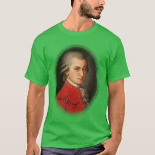 Mozart Portrait Classical Music Lover Vintage Art T-Shirt