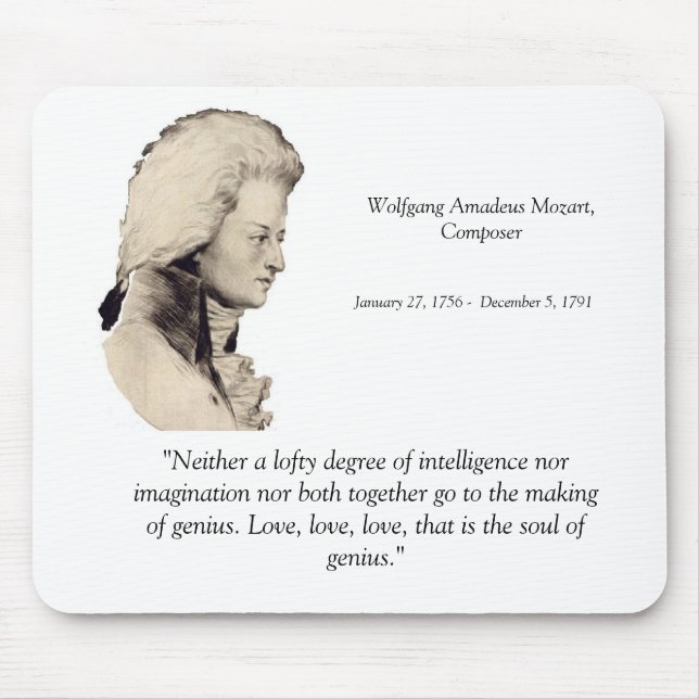 Mozart quote mouse pad (Front)
