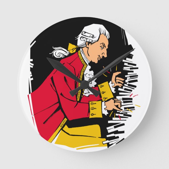 Mozart Round Clock (Front)