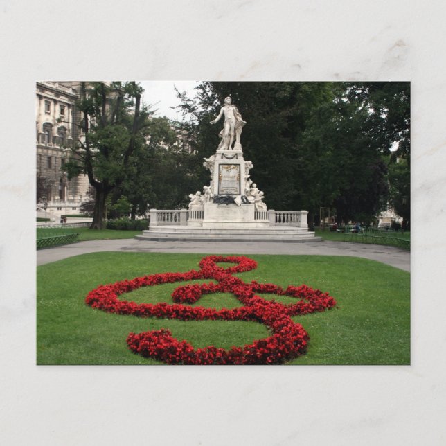 mozart statue postcard (Front)
