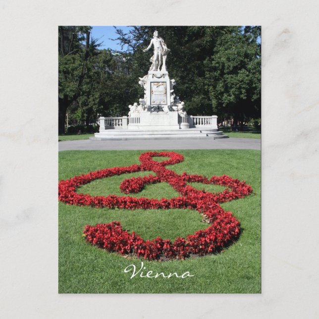 mozart statue postcard (Front)