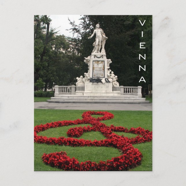 mozart statue vienna postcard (Front)