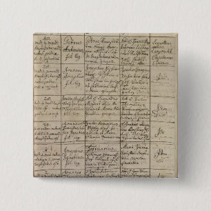 Mozart's entry in the baptismal register, 1756 15 cm square badge