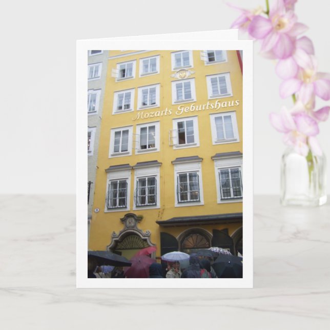 Mozarts Geburtshaus, Austria, Card (Orchid)