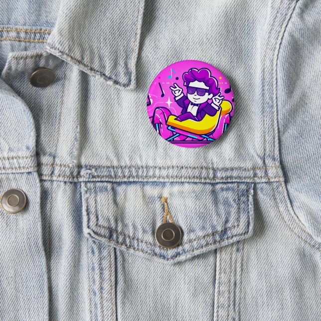 Mozart's Musical Carousel Extravaganza! 6 Cm Round Badge (In Situ)