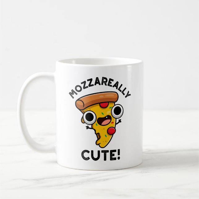 Mozza-really Cute Funny Pizza Pun  Coffee Mug (Left)