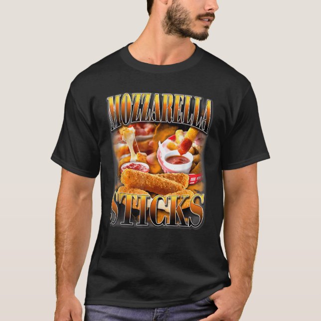 Mozzarella Cheese Sticks Bootleg Rap CD Aesthetic  T-Shirt (Front)