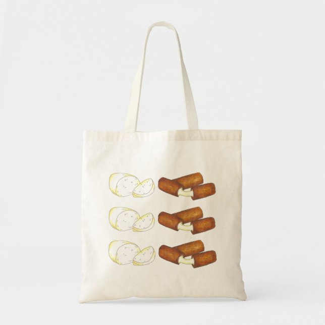 Mozzarella Cheese Sticks Junk Food Tote Bag (Front)