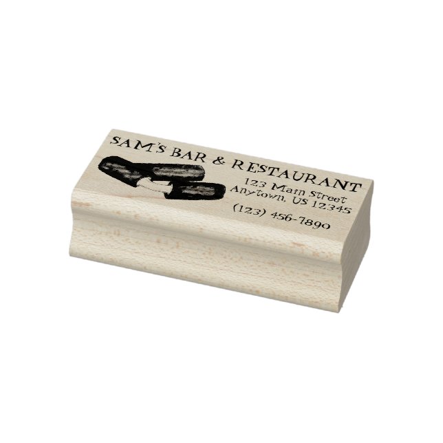 Mozzarella Sticks Junk Food Restaurant Bar Address Rubber Stamp (Stamp)