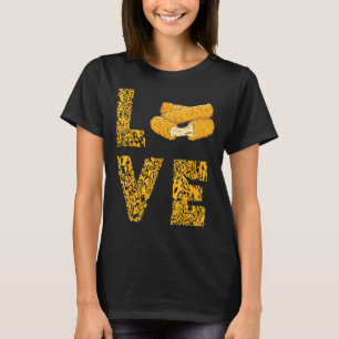 Mozzarella Sticks Leopard Love Cheese Sticks Food  T-Shirt