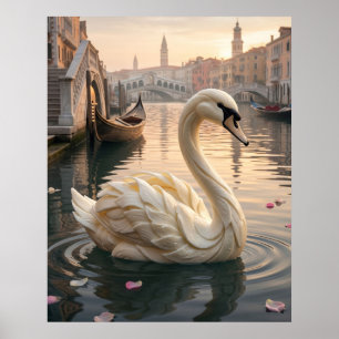 Mozzarella Swan Lagoon Poster