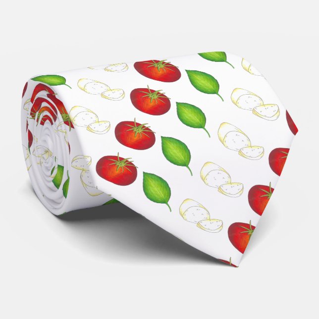 Mozzarella Tomato Basil Italian Cooking Foodie Tie (Rolled)