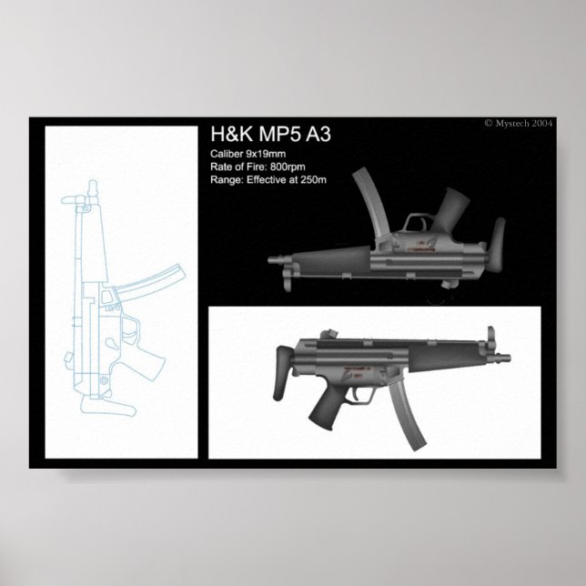 MP5 Stat Sheet Poster (Front)