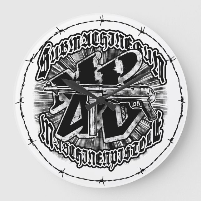 MP 40 Round (Large) Acrylic Wall Clock (Front)