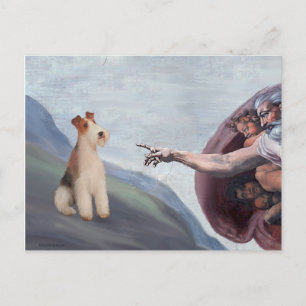 MP-God's Wire Fox Terrier (M) Postcard