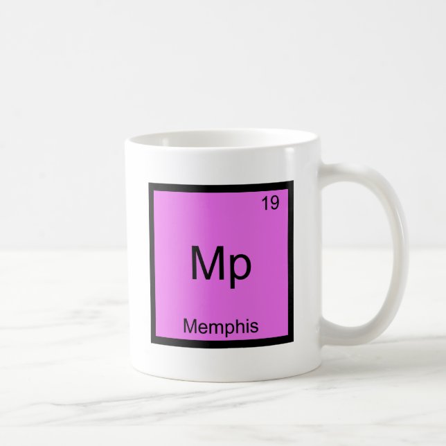 Mp - Memphis Funny Chemistry Element Symbol Tee Coffee Mug (Right)