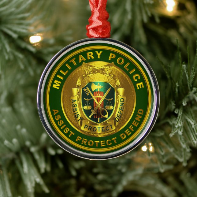 MP Military Police Christmas Metal Tree Decoration (Tree)