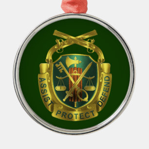 MP Miltiary Police Christmas  Metal Tree Decoration