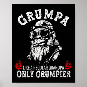Mpa Like A Regular Grandpa Only Mer Monkey (on Bac Poster
