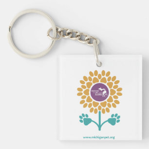 MPA Sunflower Paw Prints Keychain