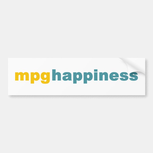 MPG Happiness Bumper Sticker (Front)