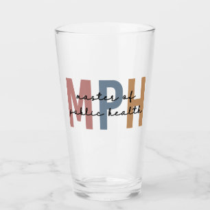 MPH Master of Public Health Graduation Glass