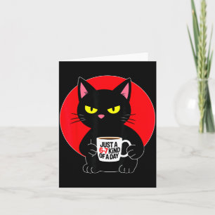 Mpy 6 7 Meme Cat Funny Gen Alpha Six Seven Cat Lov Card