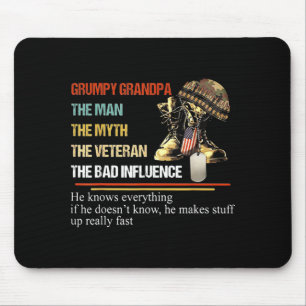 Mpy Grandpa The Man The Myth The Veteran  Mouse Mat