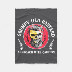 Mpy Old Approach With Caution Beard Skull Barber  Fleece Blanket