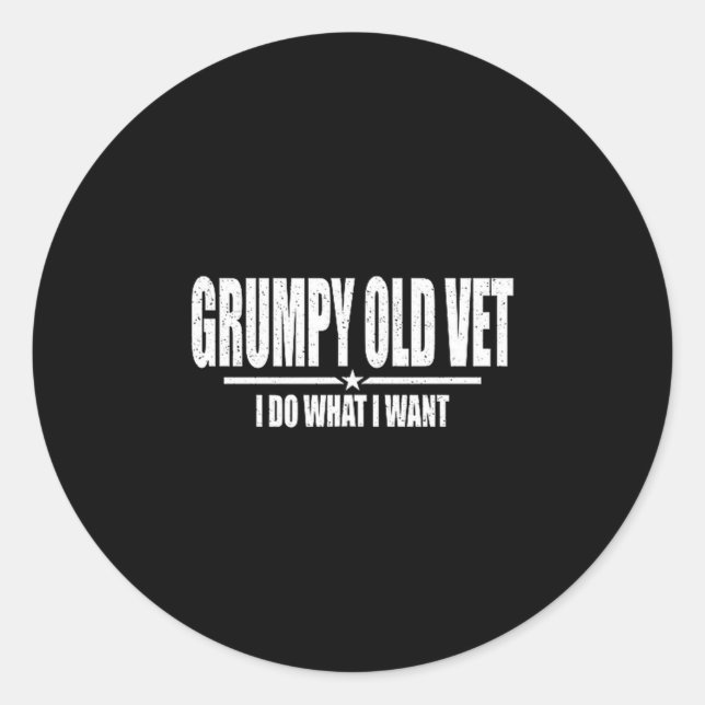 Mpy Old Vet  Classic Round Sticker (Front)