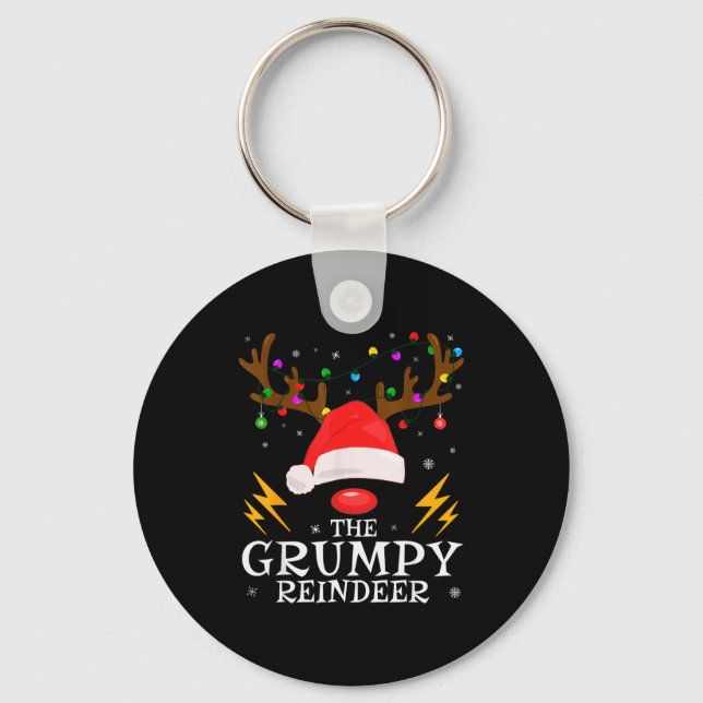 Mpy Reindeer Family Matching Christmas Party Funny Key Ring (Front)