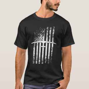 MQ 4C Triton Military Aeroplane Vintage Flag Pilot T-Shirt