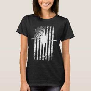 MQ 8 Fire Scout Military Aeroplane Vintage Flag Pi T-Shirt